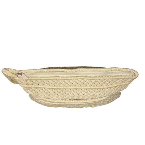 Macrame Crochet Woven Bag Purse Clutch Wristlet Handbag Vintage Bohemian Hippie - Picture 10 of 10